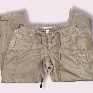 Vintage Old Navy Low Rise Olive Green Cargo Pants with Strings